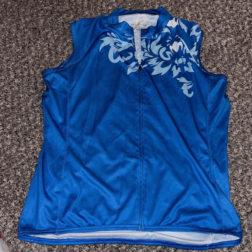 Cannondale Vibrant Blue Floral Women's Cycling Jersey size XL